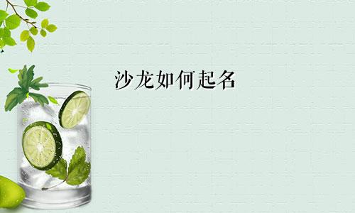 沙龙如何起名