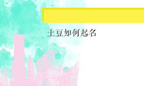 土豆如何起名
