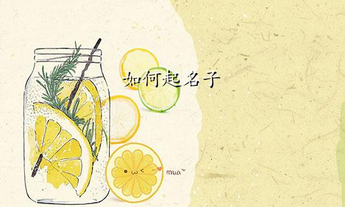 如何起名子