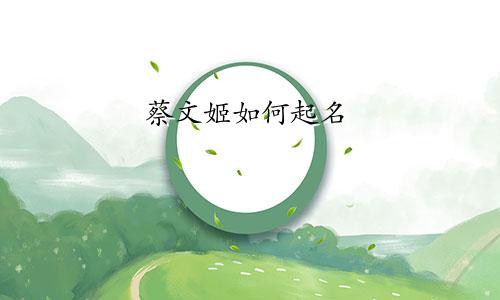 蔡文姬如何起名