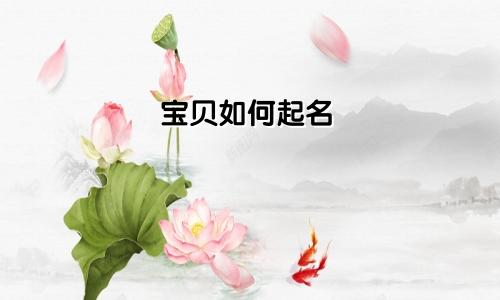 宝贝如何起名