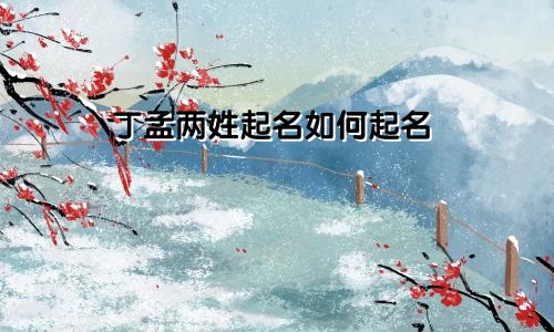 丁孟两姓起名如何起名