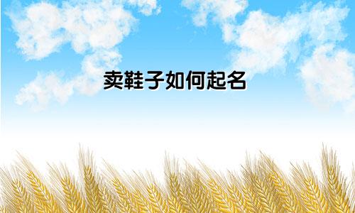 卖鞋子如何起名