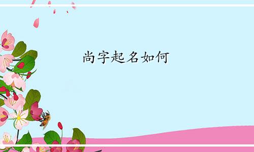尚字起名如何