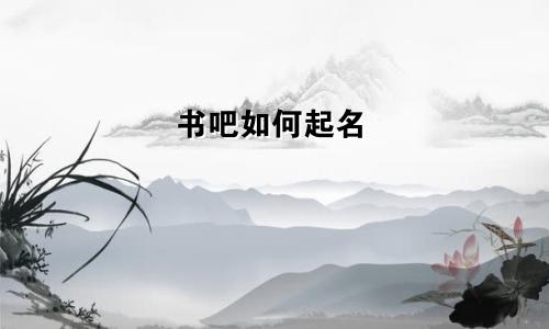 书吧如何起名