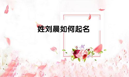 姓刘晨如何起名