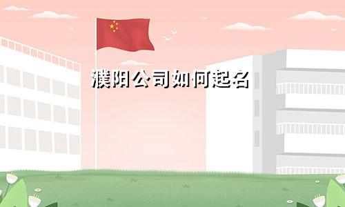 濮阳公司如何起名