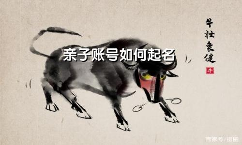 亲子账号如何起名