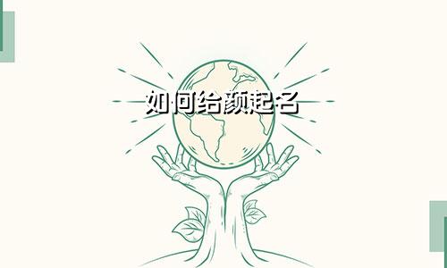 如何给颜起名