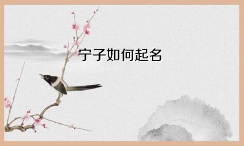 宁子如何起名