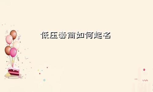 低压套筒如何起名