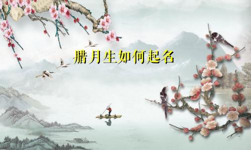 腊月生如何起名