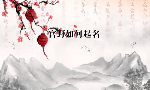 宫野如何起名