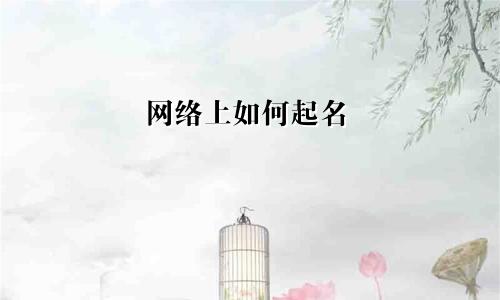 网络上如何起名