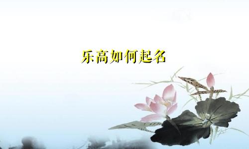 乐高如何起名