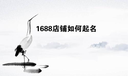 1688店铺如何起名