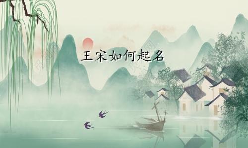 王宋如何起名
