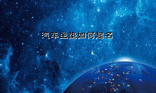 汽车坐垫如何起名