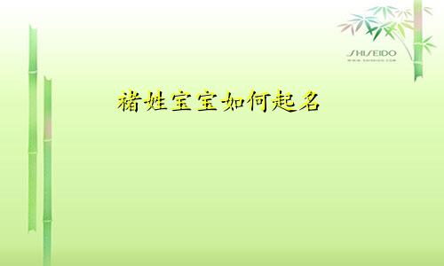 褚姓宝宝如何起名