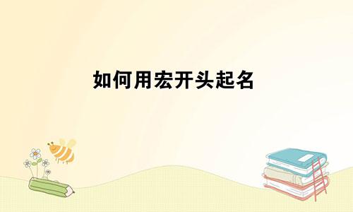 如何用宏开头起名