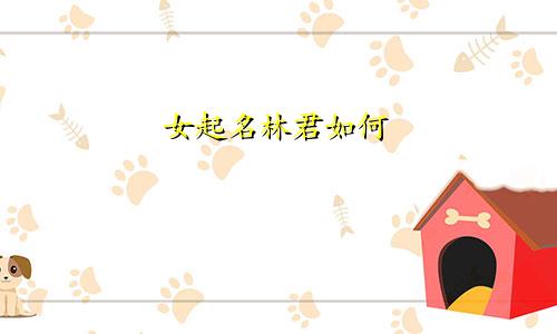 女起名林君如何