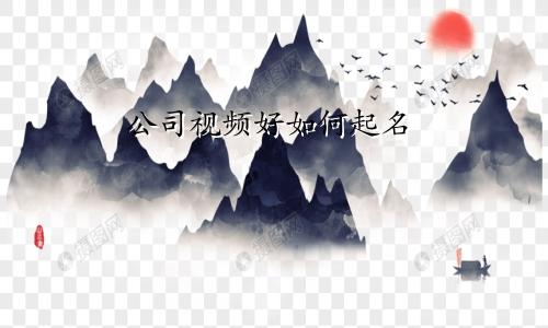 公司视频好如何起名
